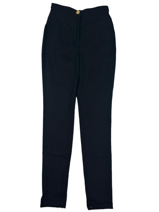 BALMAIN Wool Black Slim Leg Trousers Size 34 NEW RRP 875