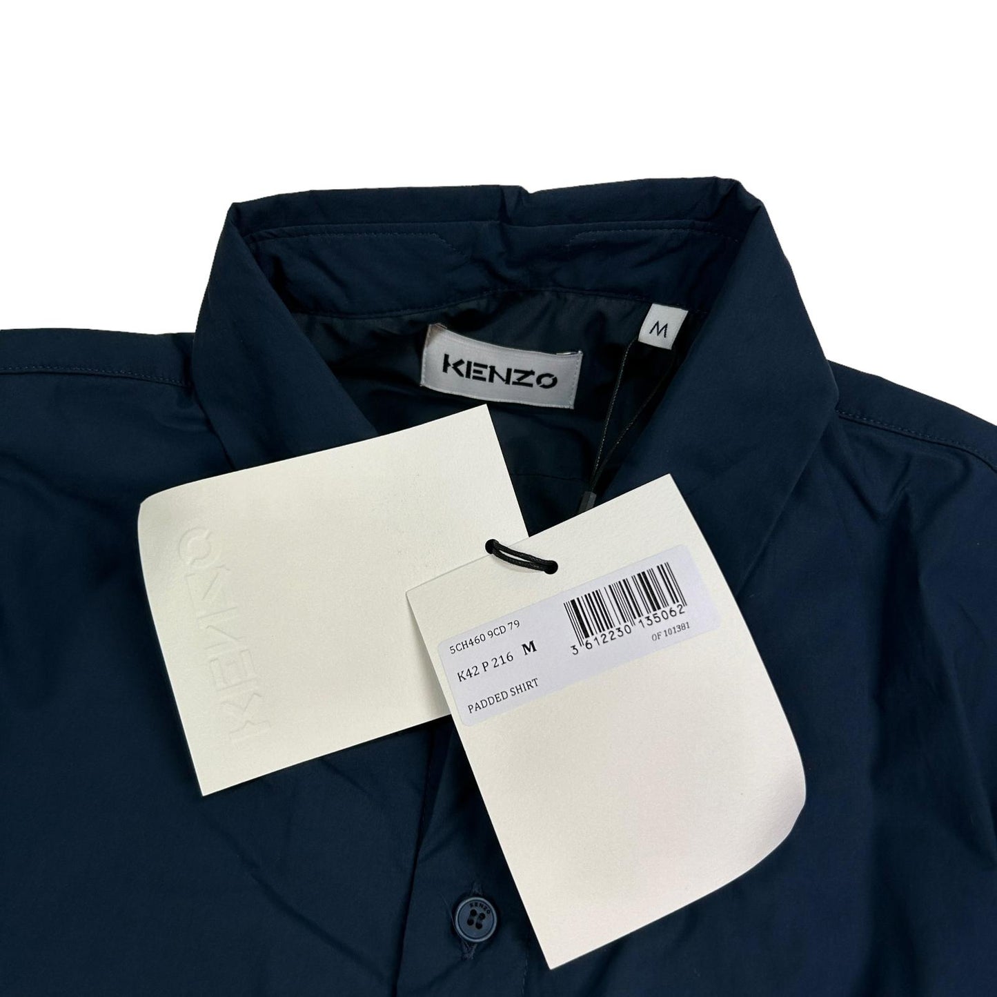 KENZO Padded LS Blue Shirt Medium NEW RRP 310