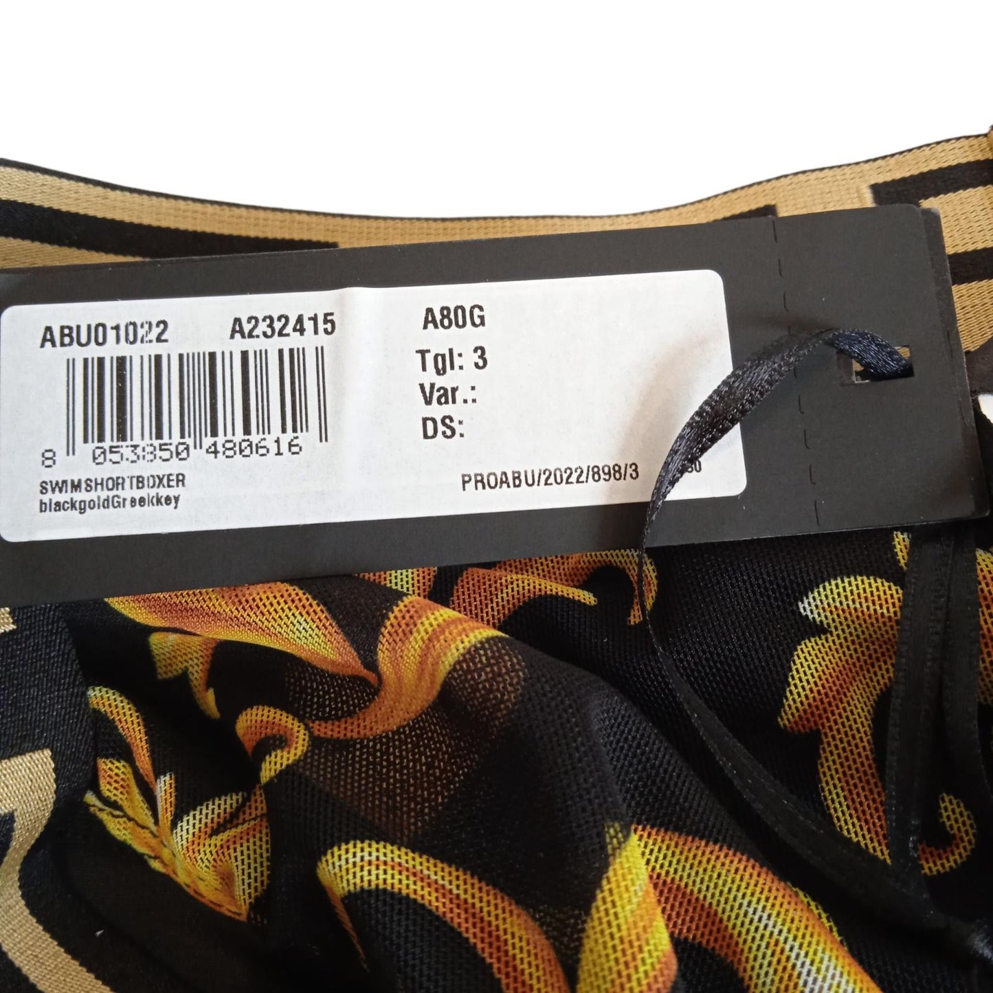 VERSACE Greca Black Boarder Swim Shorts Men's Size 3 W32 NEW RRP215