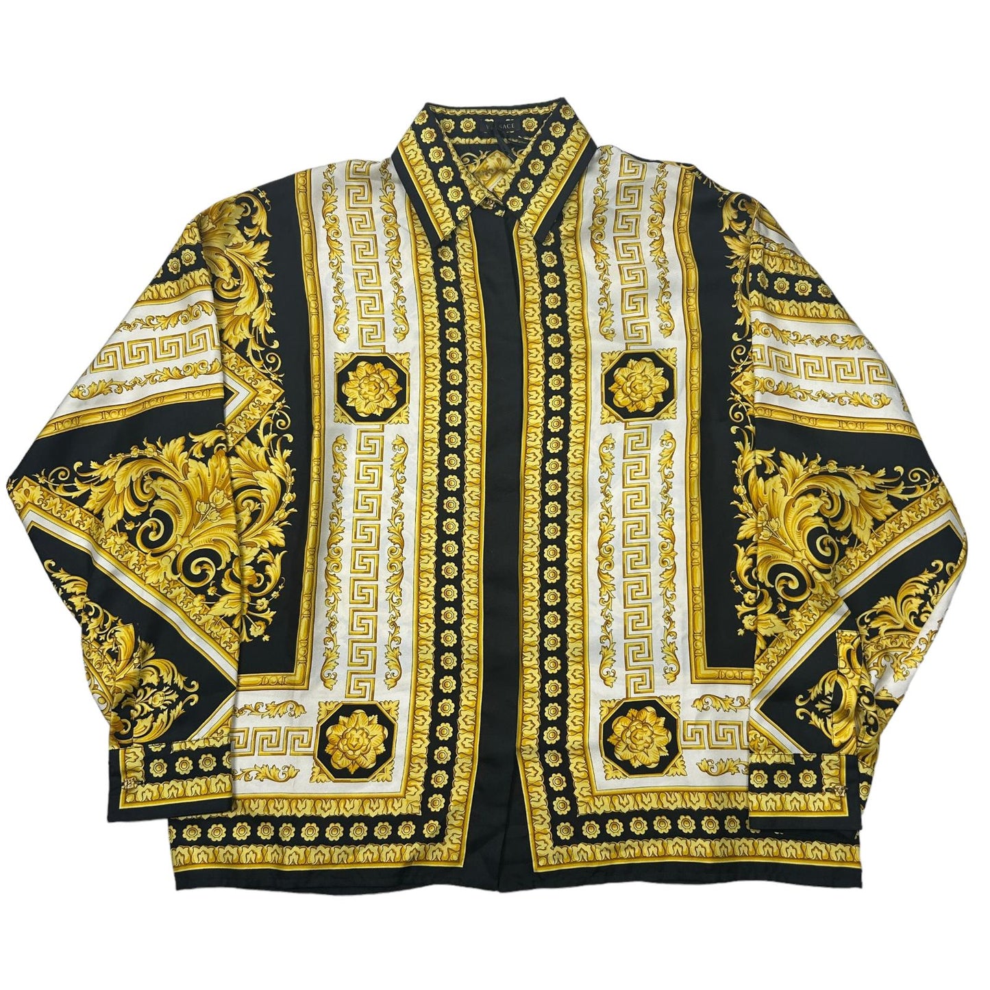 VERSACE Silk Berocco Button Up Shirt Size 44 NEW RRP 1390