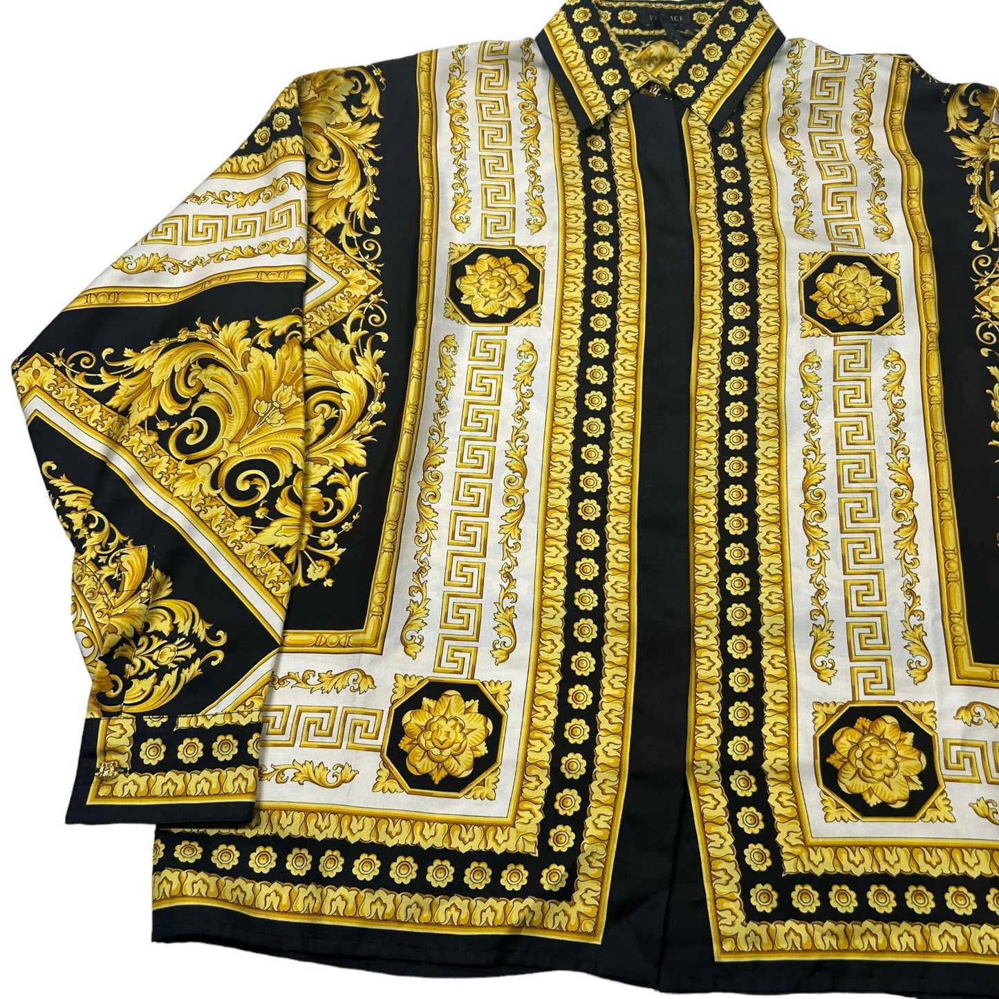VERSACE Silk Berocco Button Up Shirt Size 44 NEW RRP 1390