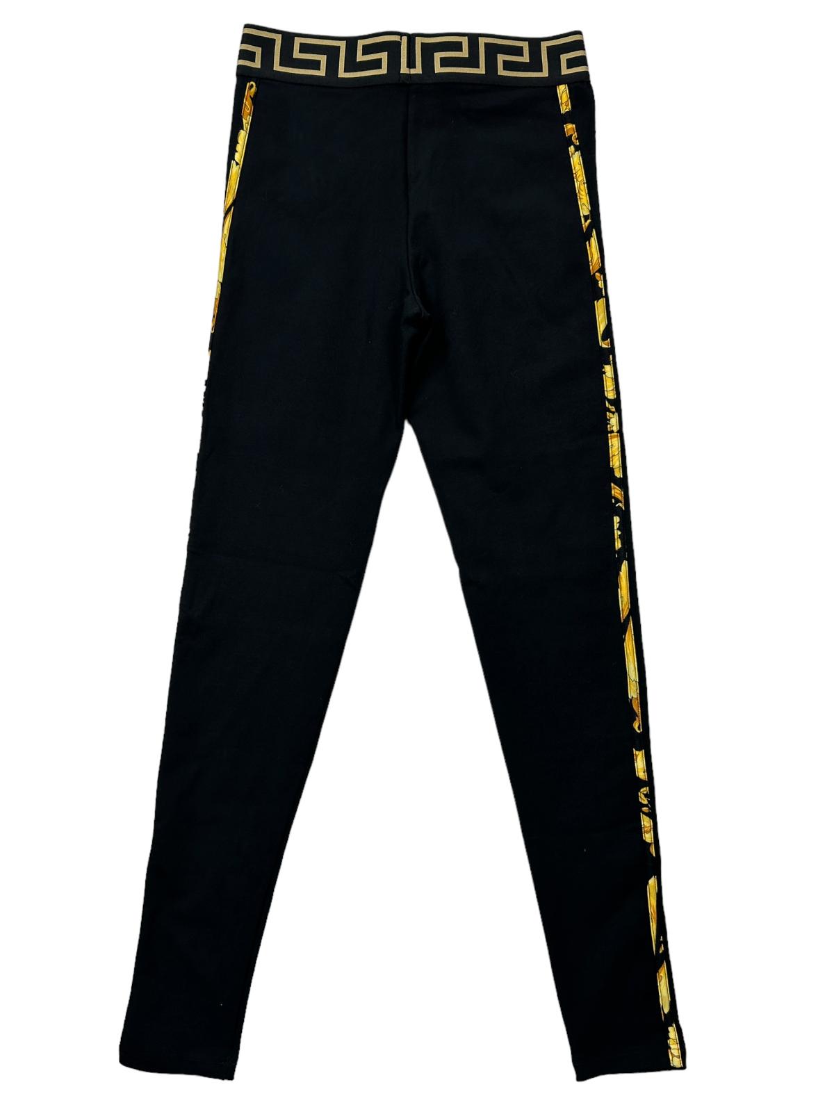 VERSACE Black Performance Legging Medusa Logo 2 Waistband Size 2 NEW RRP 200