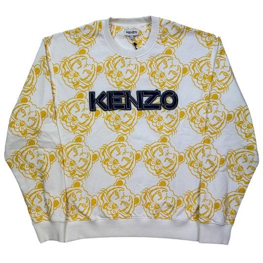 KENZO Classic Logo White Sweatshirt XXL NEW RRP 300