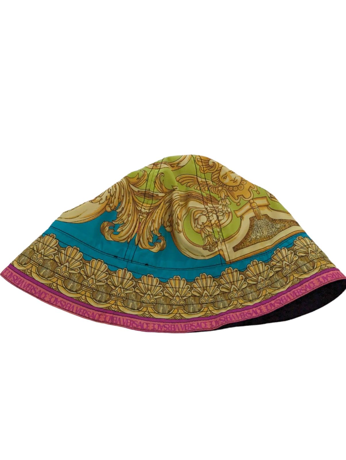 VERSACE Multicoloured Barocco Bucket Classic Cap Hat Size 59 NEW RRP 450