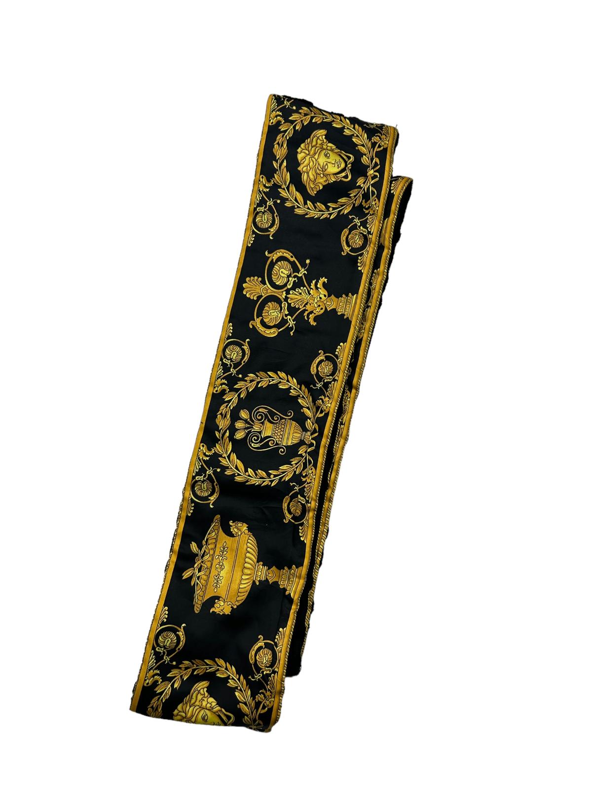 VERSACE Unisex Cotton Logo Black Bath Robe Small NEW RRP 390