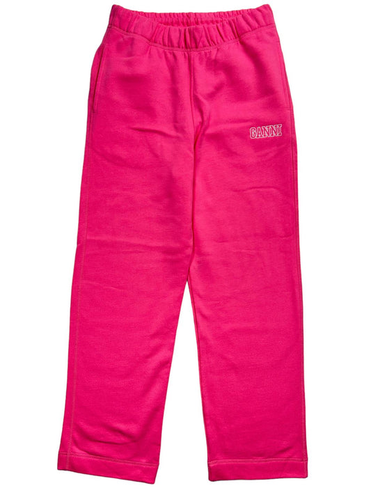 GANNI Pink Organic Cotton Loose Fit Sweatpants Small NEW RRP 125