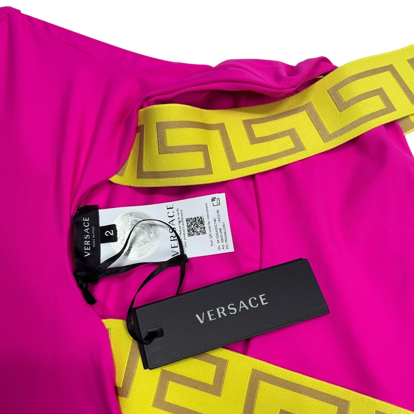 VERSACE Classic Baroque Pink Swimsuit Size 2 Medium NEW RRP 265