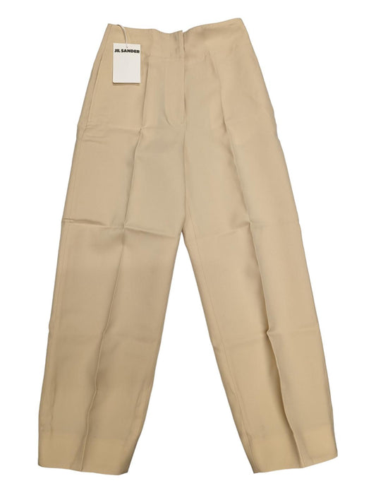 JIL SANDER Beige Slim Leg Trousers Formal Oversized Size UK 8 NEW RRP 800