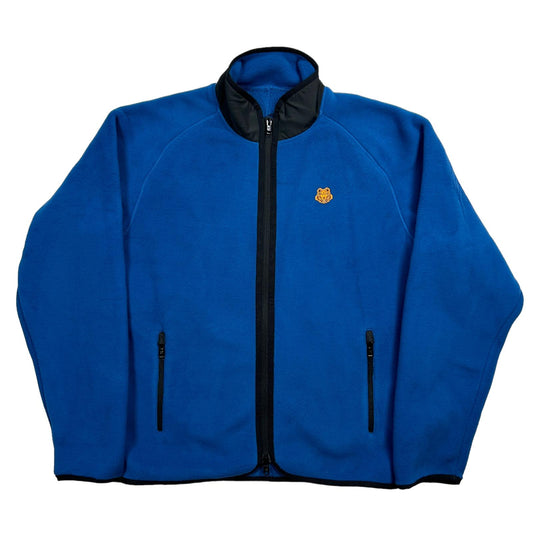 KENZO Polar Fleece Zip Up Fleece Jacket Blue Size S NEW RRP 385