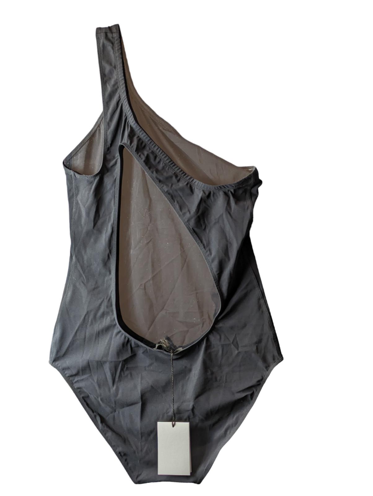 ISABEL MARANT ETOILE Sage Swimsuit One Shoulder Cut-Out Black UK14 NEW RRP 195