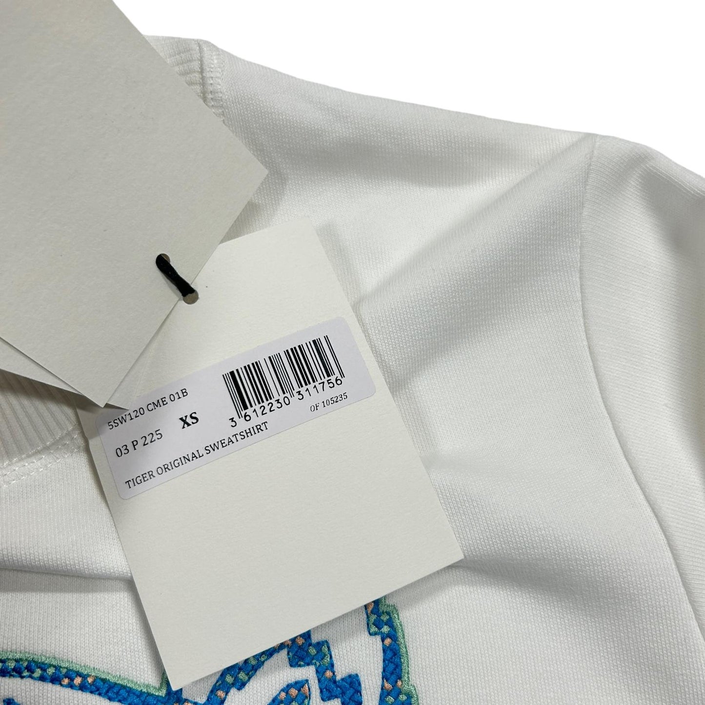 KENZO Tiger Original Sweatshirt Pullover Jumper White Cotton XS NEW RRP 230