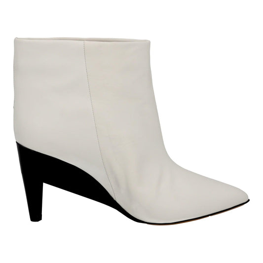 ISABEL MARANT Dylvee Ankle Boots 85 High Heel White Leather EU38 UK5 NEW RRP900