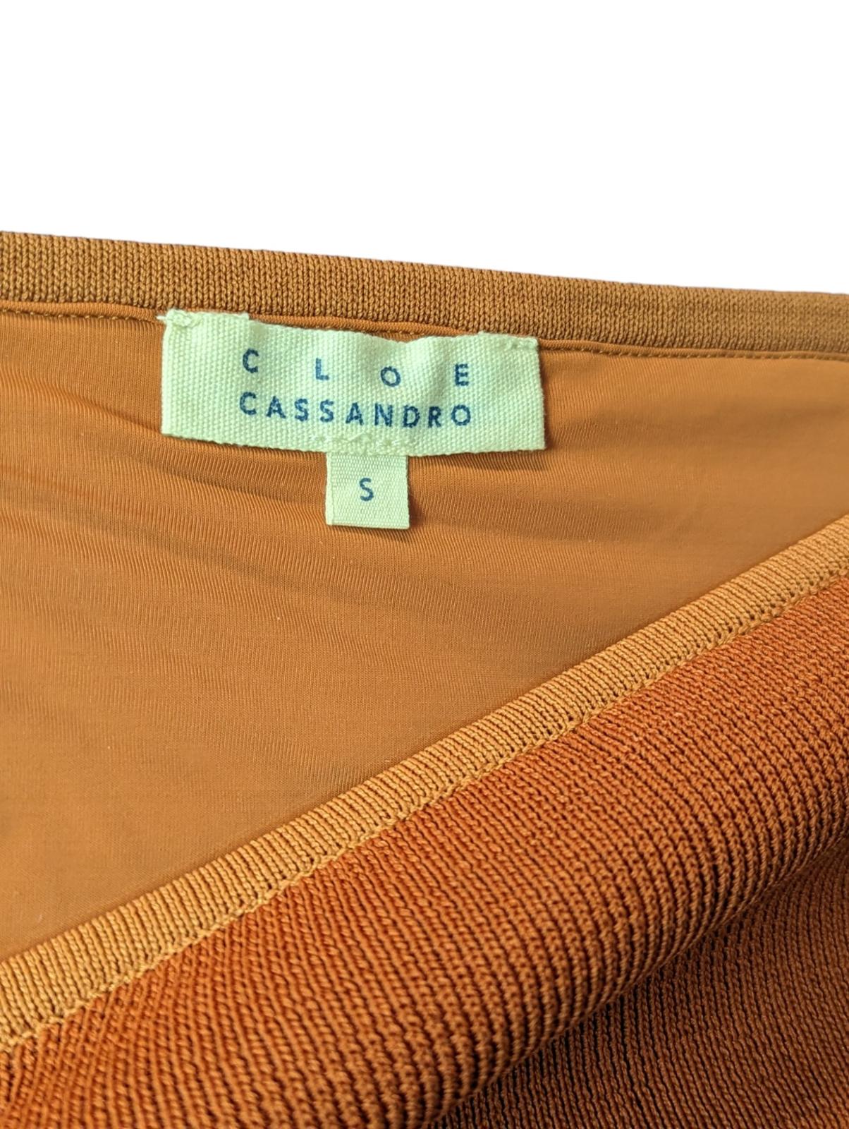 CLOE CASSANDRO Brown Bikini Bottoms Lola High Waist Knit Size S NEW RRP 160