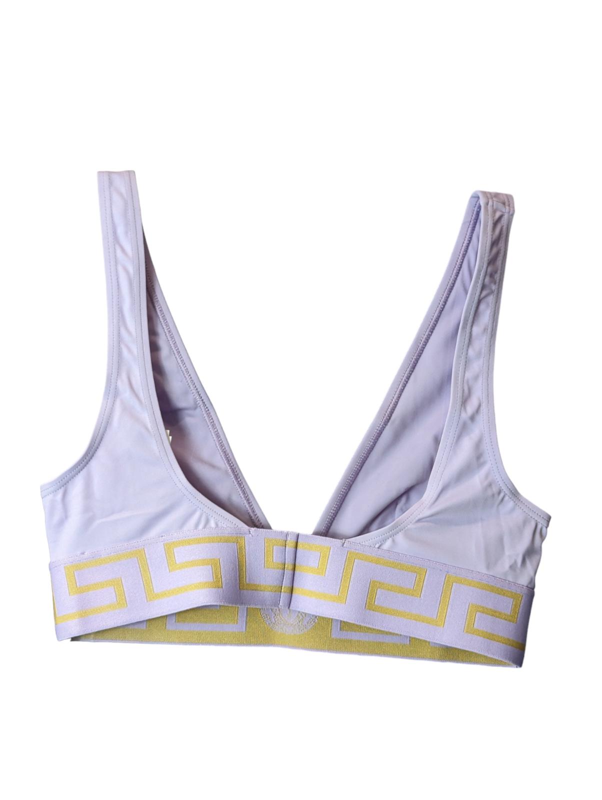VERSACE Purple Bikini Tops Bralette Baroque Medusa Print Size XS NEW RRP 150