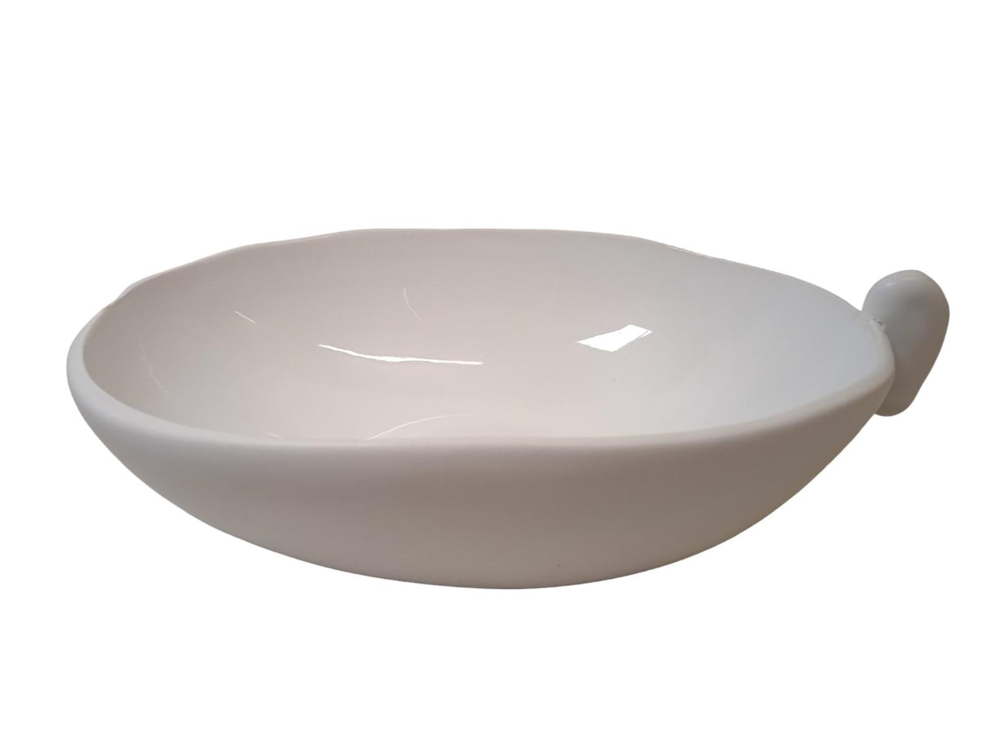 ANISSA KERMICHE White Noise Ear Bowl Earthenware Small 16 x 24 cm NEW RRP130