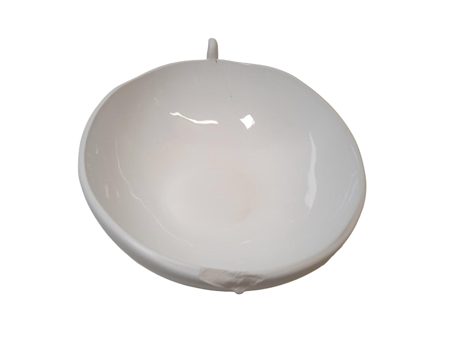 ANISSA KERMICHE White Noise Ear Bowl Earthenware Small 16 x 24 cm NEW RRP130