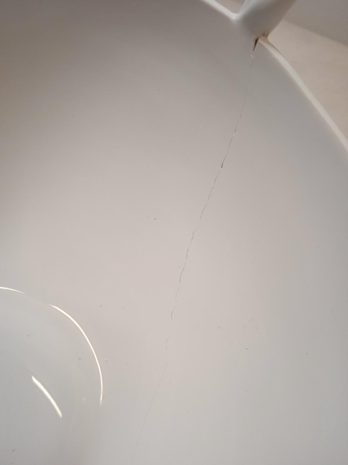 ANISSA KERMICHE White Noise Ear Bowl Earthenware Small 16 x 24 cm NEW RRP130