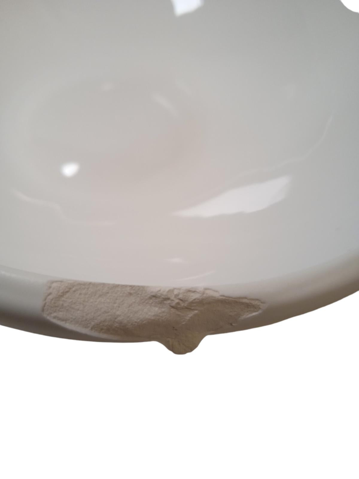 ANISSA KERMICHE White Noise Ear Bowl Earthenware Small 16 x 24 cm NEW RRP130
