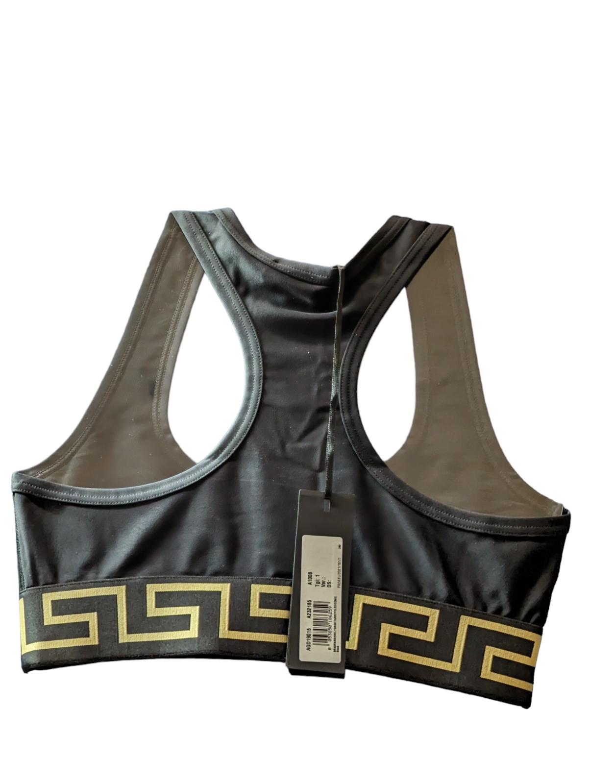 VERSACE Sports Bra Bra Black Performance Gym Sport Bra Top XS NEW RRP 145