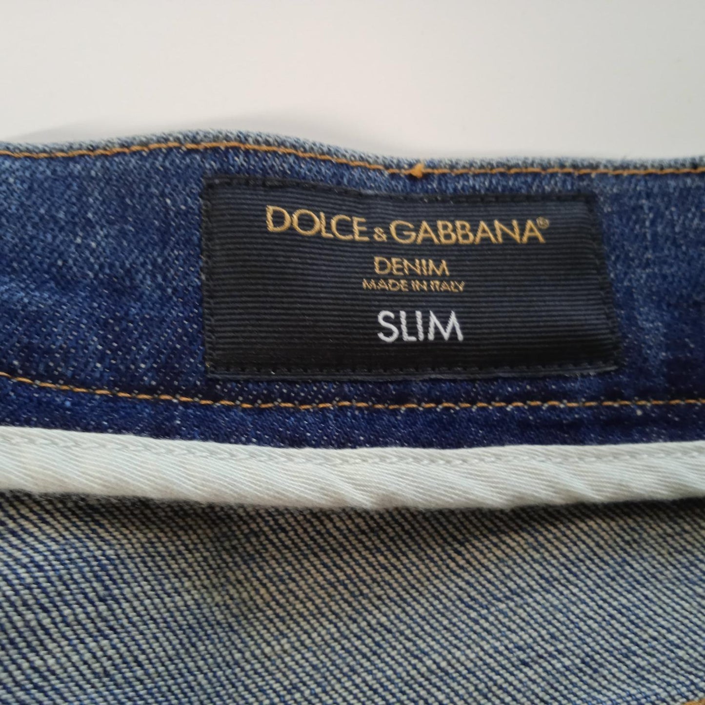 DOLCE & GABBANA Walton Oz Slim Jeans Blue Cotton Blend Men's W36 L32 NEW RRP575