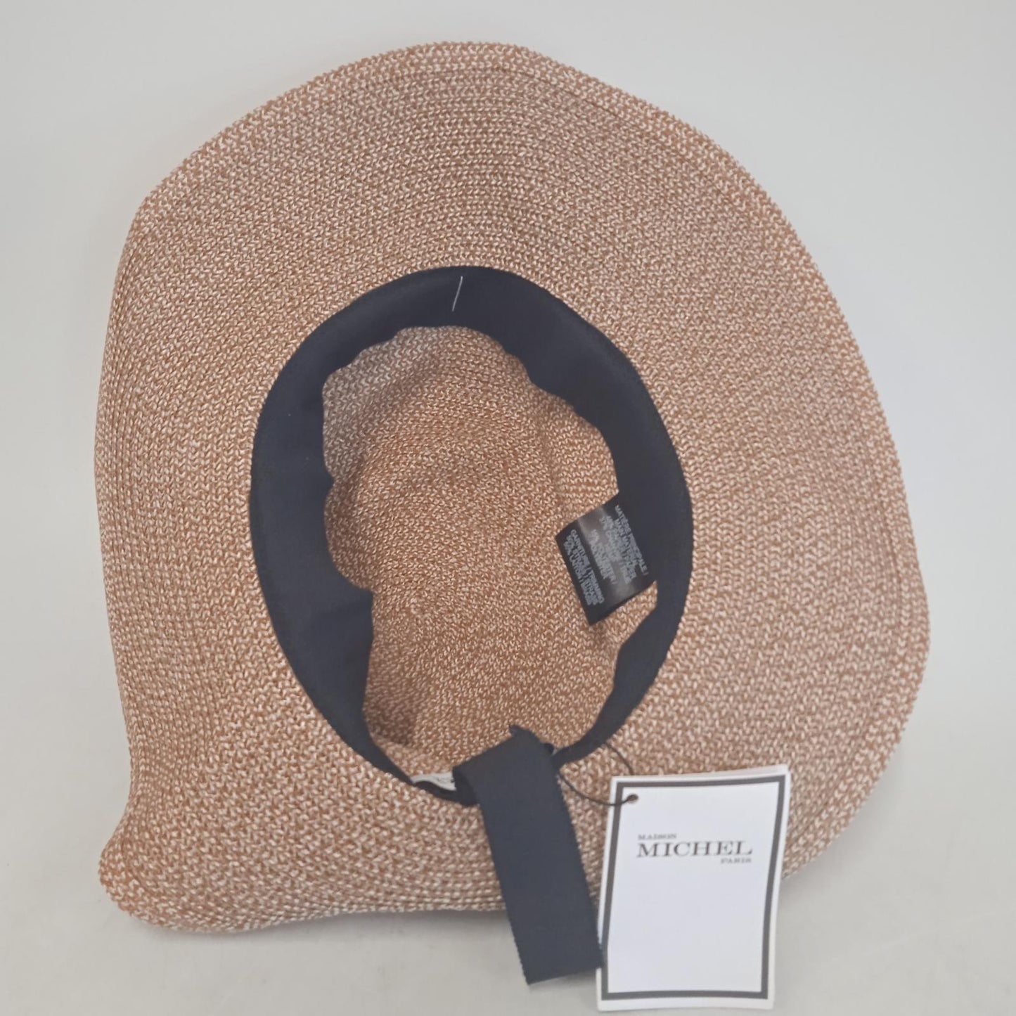 MASION MICHEL Ladies Camel Brown Straw Virgine Hat Size M NEW RRP395