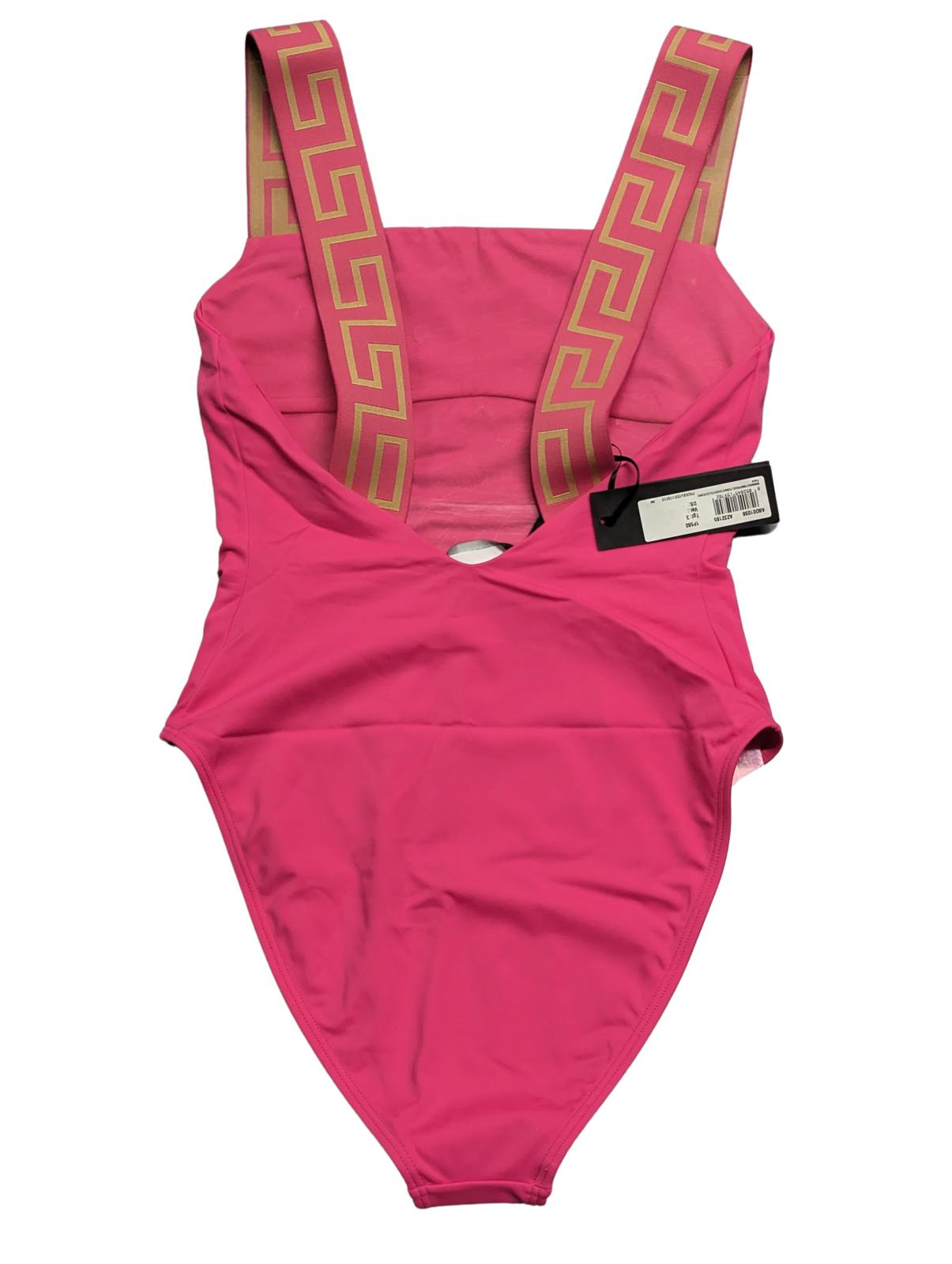 VERSACE Swimsuit Pink Swimming Costume Baroque Print Strap Size M NEW RRP 225