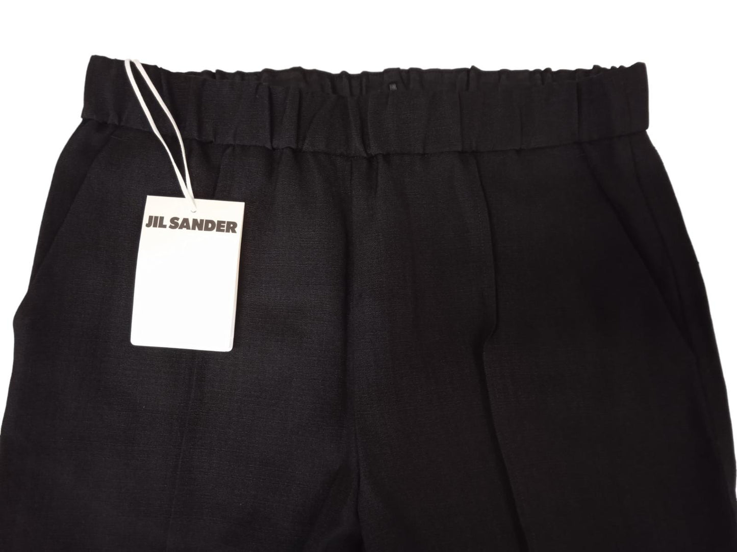 JIL SANDER Ladies Black Silk Blend Wide-Leg Side Split Trousers EU36 UK10 NEW