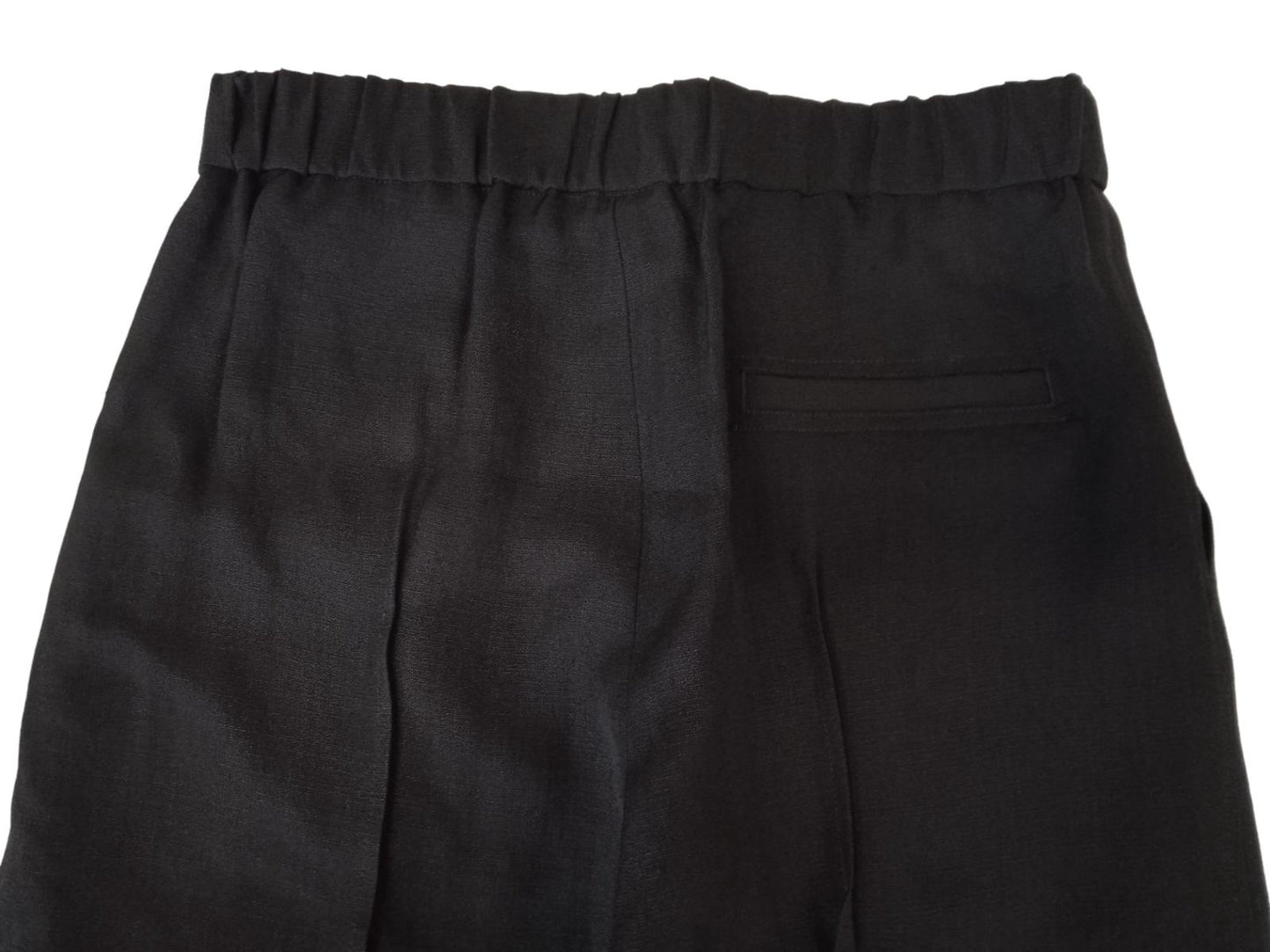 JIL SANDER Ladies Black Silk Blend Wide-Leg Side Split Trousers EU36 UK10 NEW