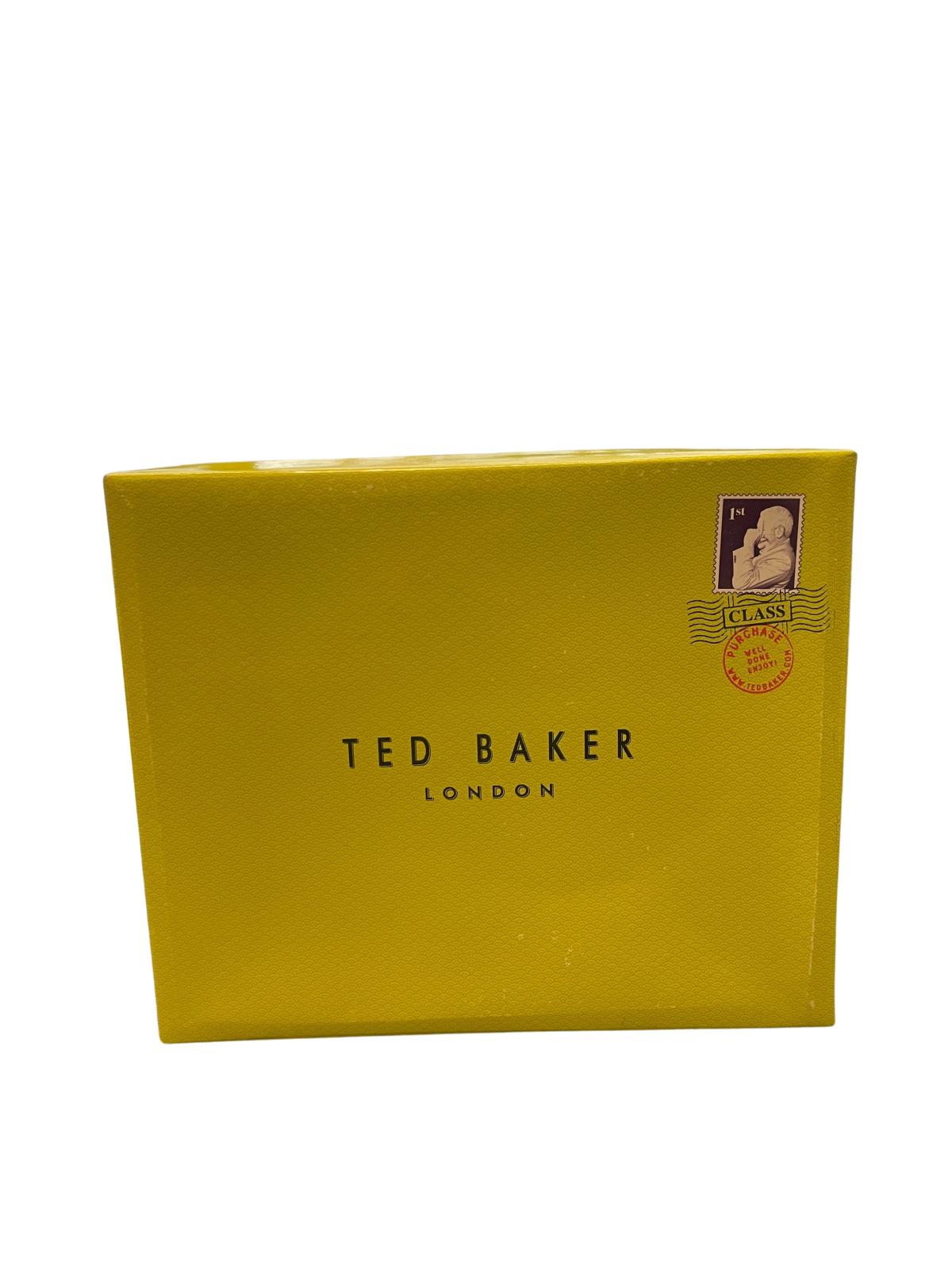 TED BAKER Mascy Chunky Ankle Boot Lace Up Shine Leather EU41 UK8 RRP 165 NEW