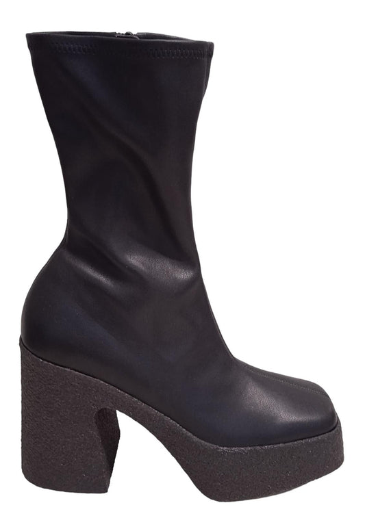 STELLA MCCARTNEY Ladies Skyla Chunky Platform Ankle Boots Black UK4 NEW RRP625