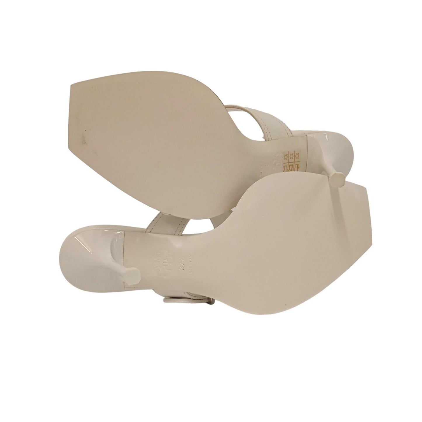 ALEXANDER MCQUEEN Ladies Off White Leather Mule Sandals EU37.5 UK4.5 RRP790 NEW