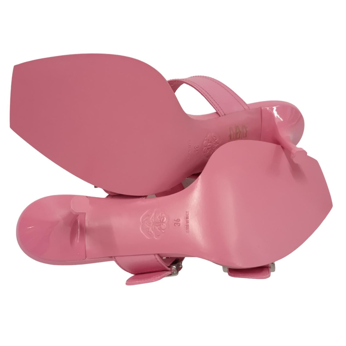 ALEXANDER MCQUEEN Ladies Pink Leather Strappy Mule Sandals EU36 UK3 RRP790 NEW