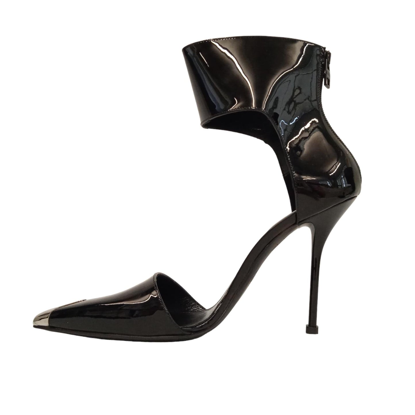 ALEXANDER MCQUEEN Ladies Black Patent Leather Punk Pumps EU41 UK8 RRP690 NEW