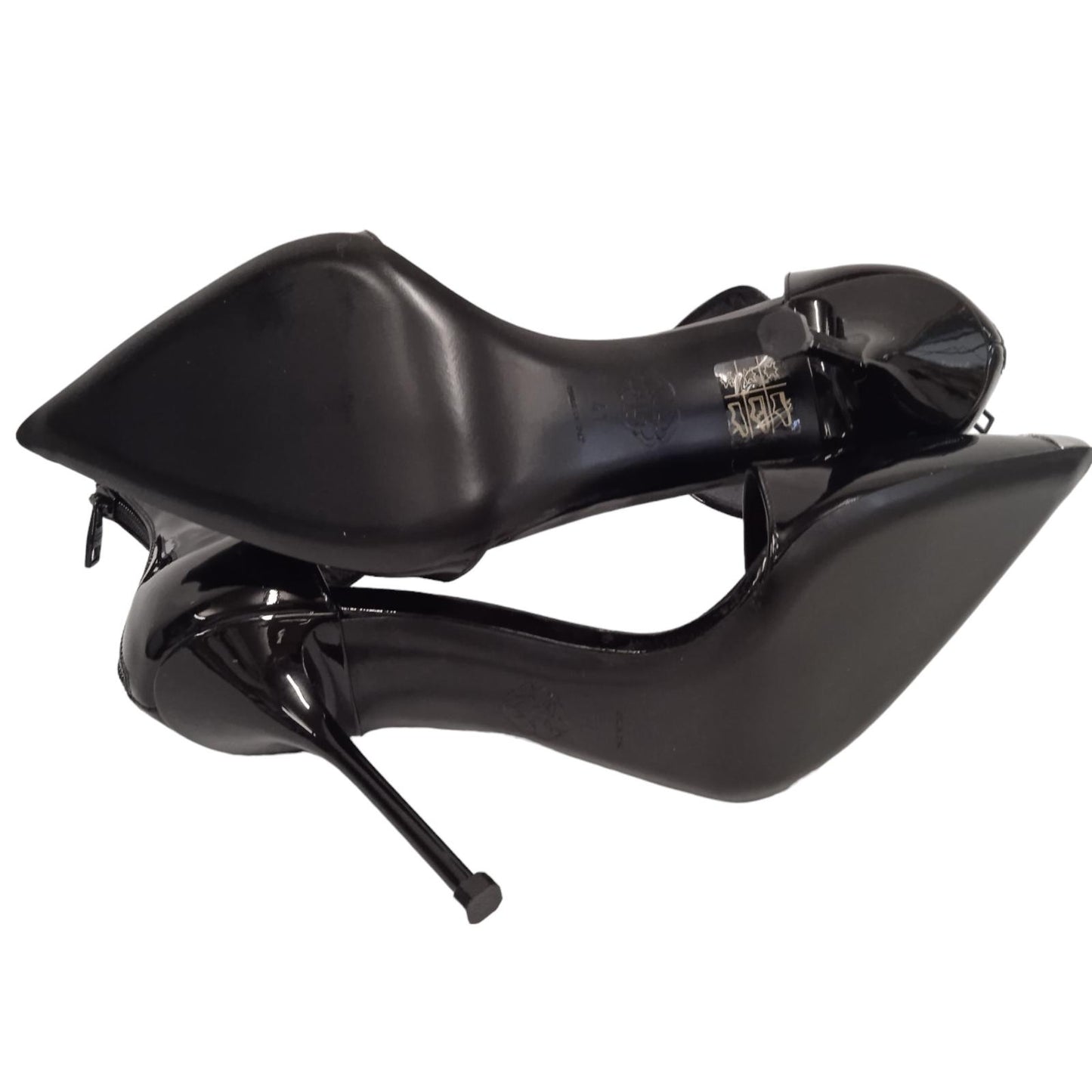 ALEXANDER MCQUEEN Ladies Black Patent Leather Punk Pumps EU41 UK8 RRP690 NEW