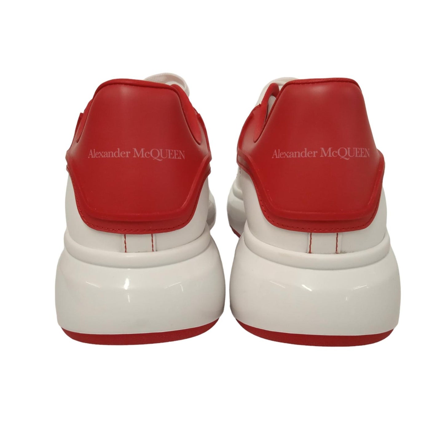 ALEXANDER MCQUEEN Men's Red & White Leather Larry Sneakers EU44 UK10 RRP590 NEW