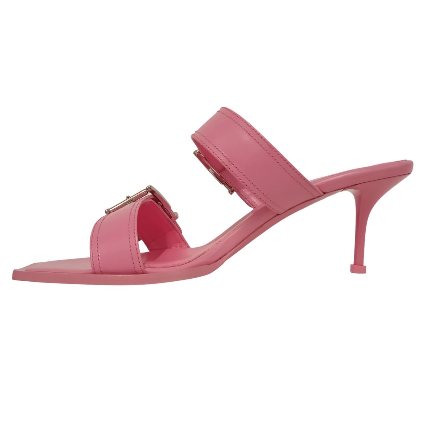 ALEXANDER MCQUEEN Ladies Pink Leather Strappy Mule Sandals EU41 UK8 RRP790 NEW