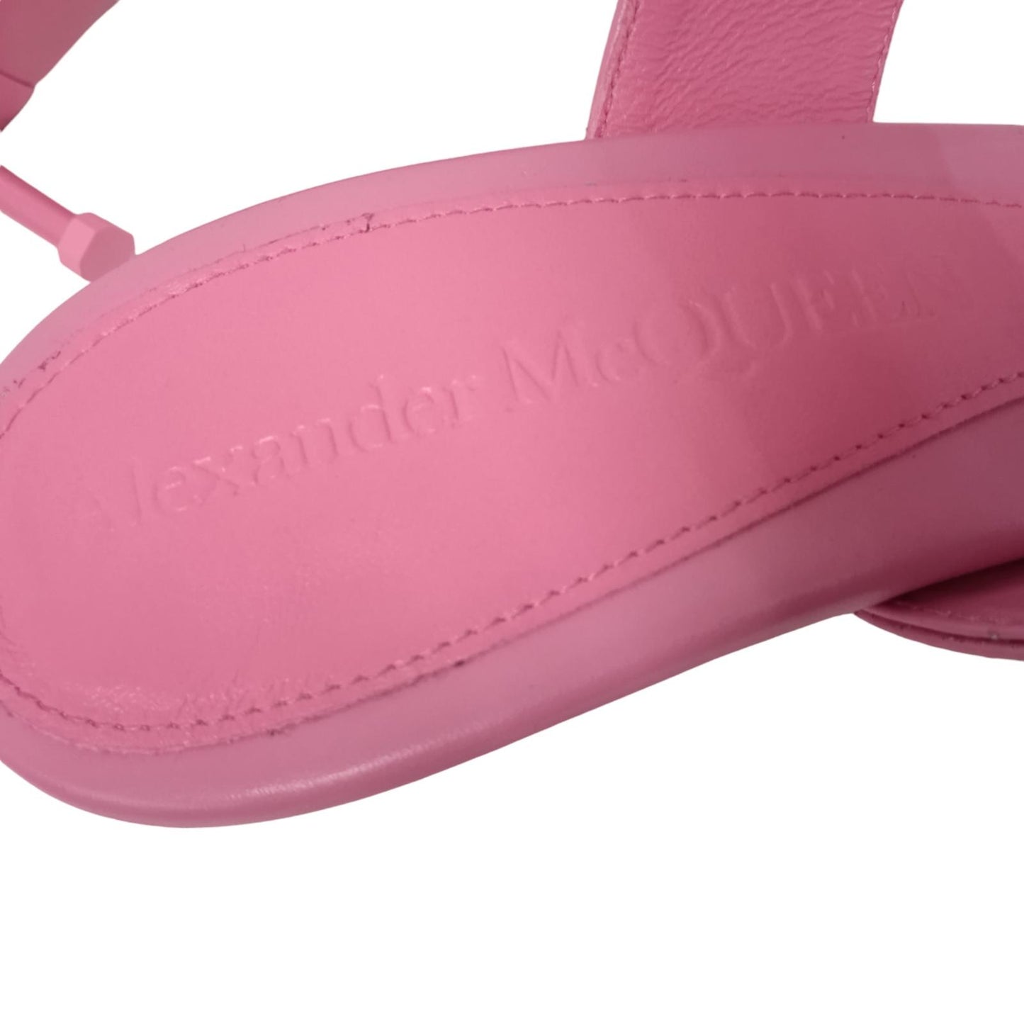 ALEXANDER MCQUEEN Ladies Pink Leather Strappy Mule Sandals EU41 UK8 RRP790 NEW