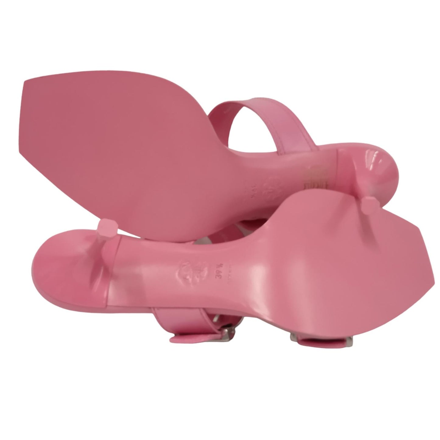 ALEXANDER MCQUEEN Ladies Pink Leather Mule Sandals EU39.5 UK6.5 RRP790 NEW