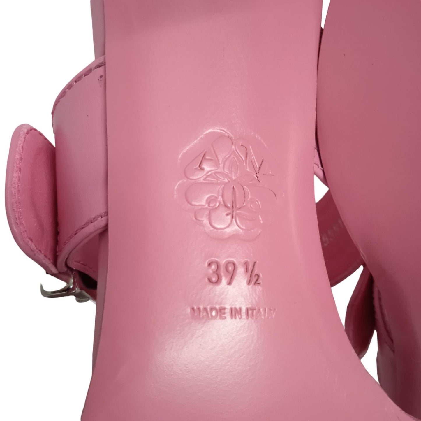 ALEXANDER MCQUEEN Ladies Pink Leather Mule Sandals EU39.5 UK6.5 RRP790 NEW