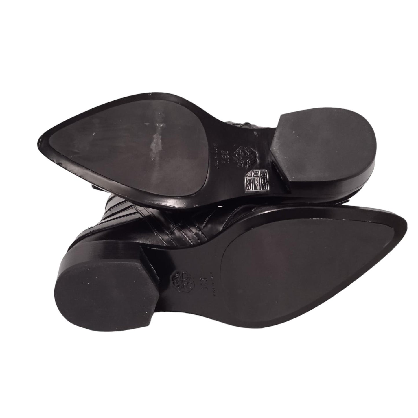 ALEXANDER MCQUEEN Ladies Black Leather Punk Buckle Ankle Boots UK5.5 RRP1390 NEW