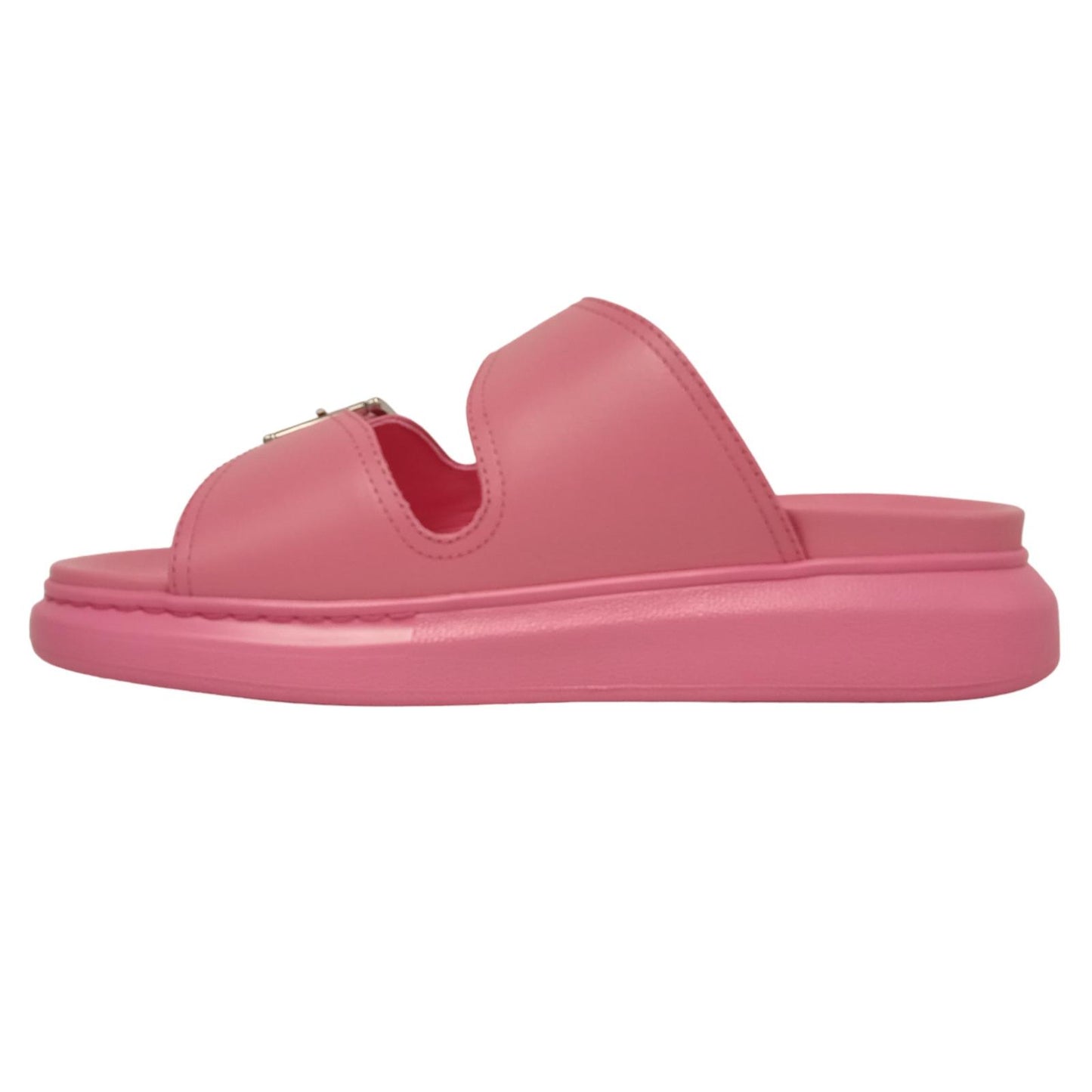 ALEXANDER MCQUEEN Ladies Pink Leather Flat Sandals EU40 UK7 RRP550 NEW