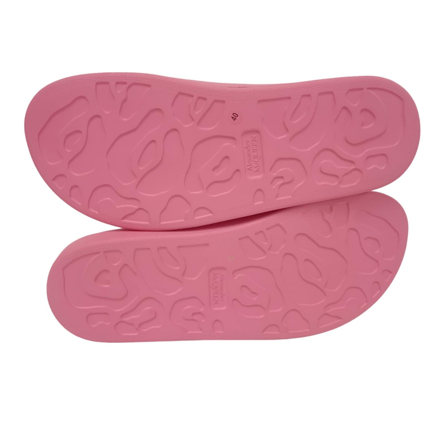 ALEXANDER MCQUEEN Ladies Pink Leather Flat Sandals EU40 UK7 RRP550 NEW