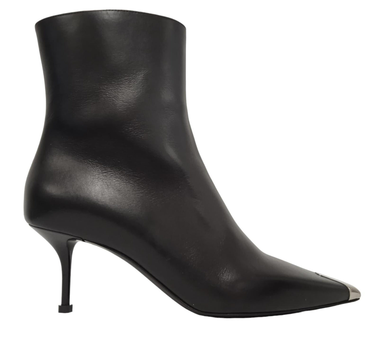 ALEXANDER MCQUEEN Ladies Black Leather Punk 60 Ankle Boots EU41 UK8 RRP790 NEW