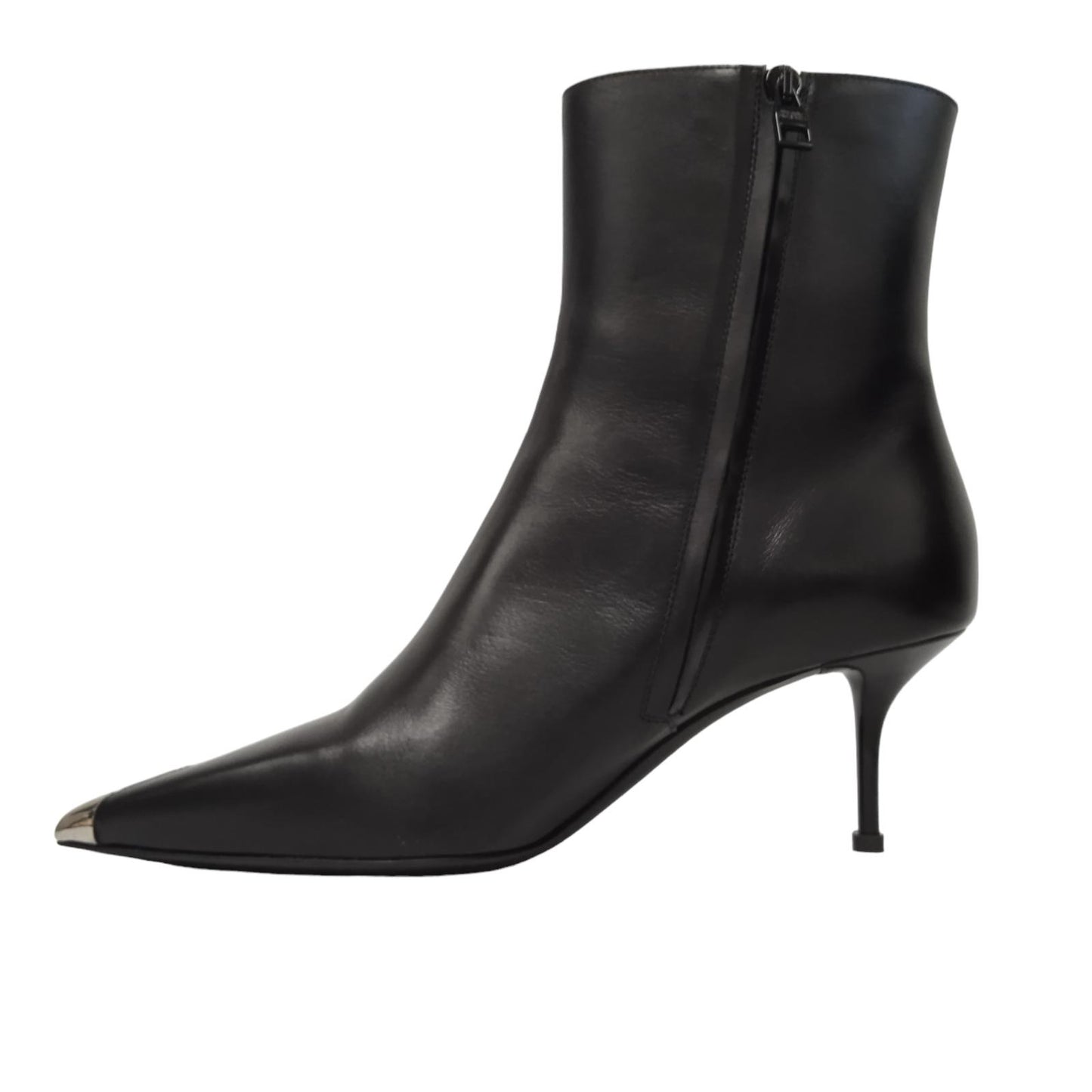 ALEXANDER MCQUEEN Ladies Black Leather Punk 60 Ankle Boots EU41 UK8 RRP790 NEW