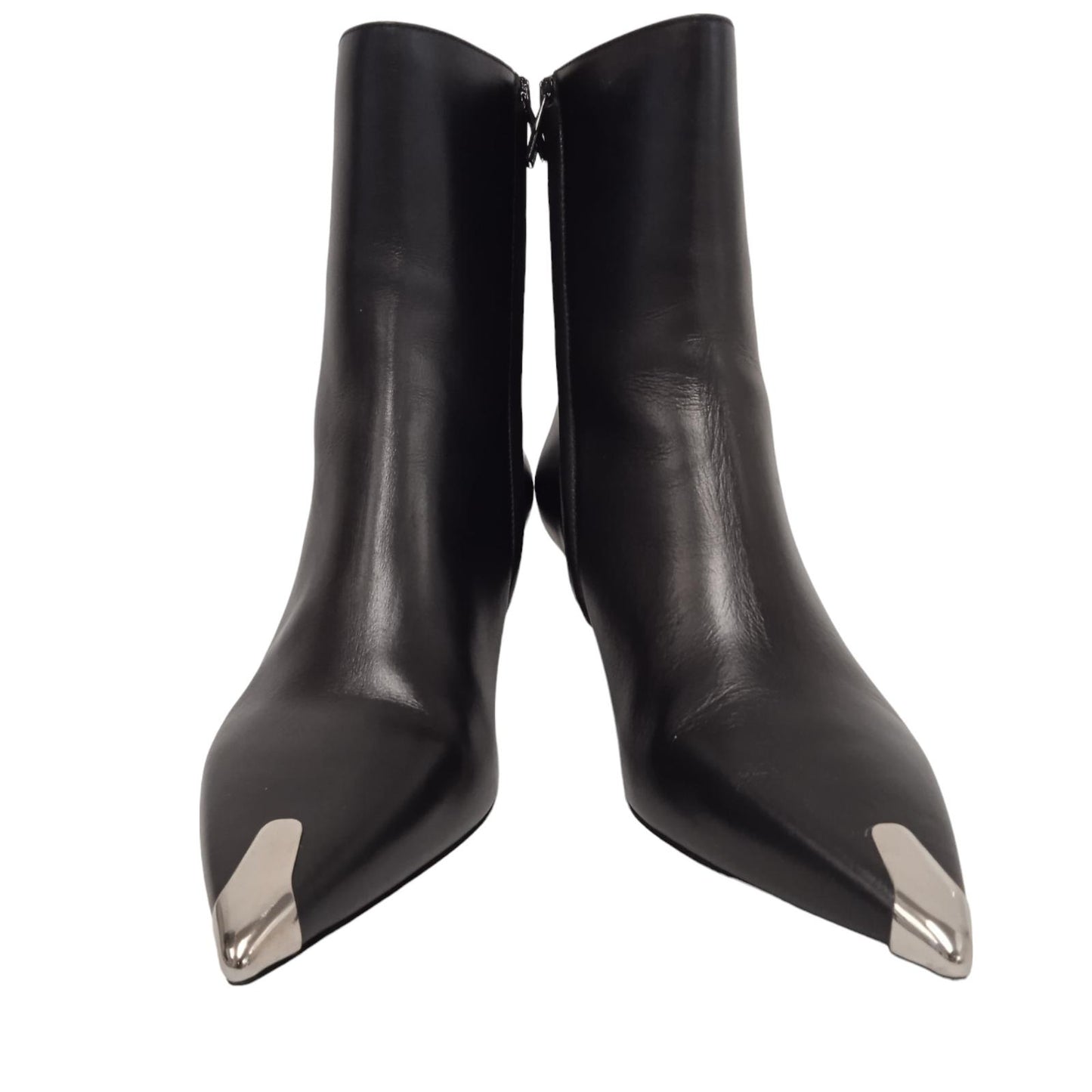 ALEXANDER MCQUEEN Ladies Black Leather Punk 60 Ankle Boots EU41 UK8 RRP790 NEW