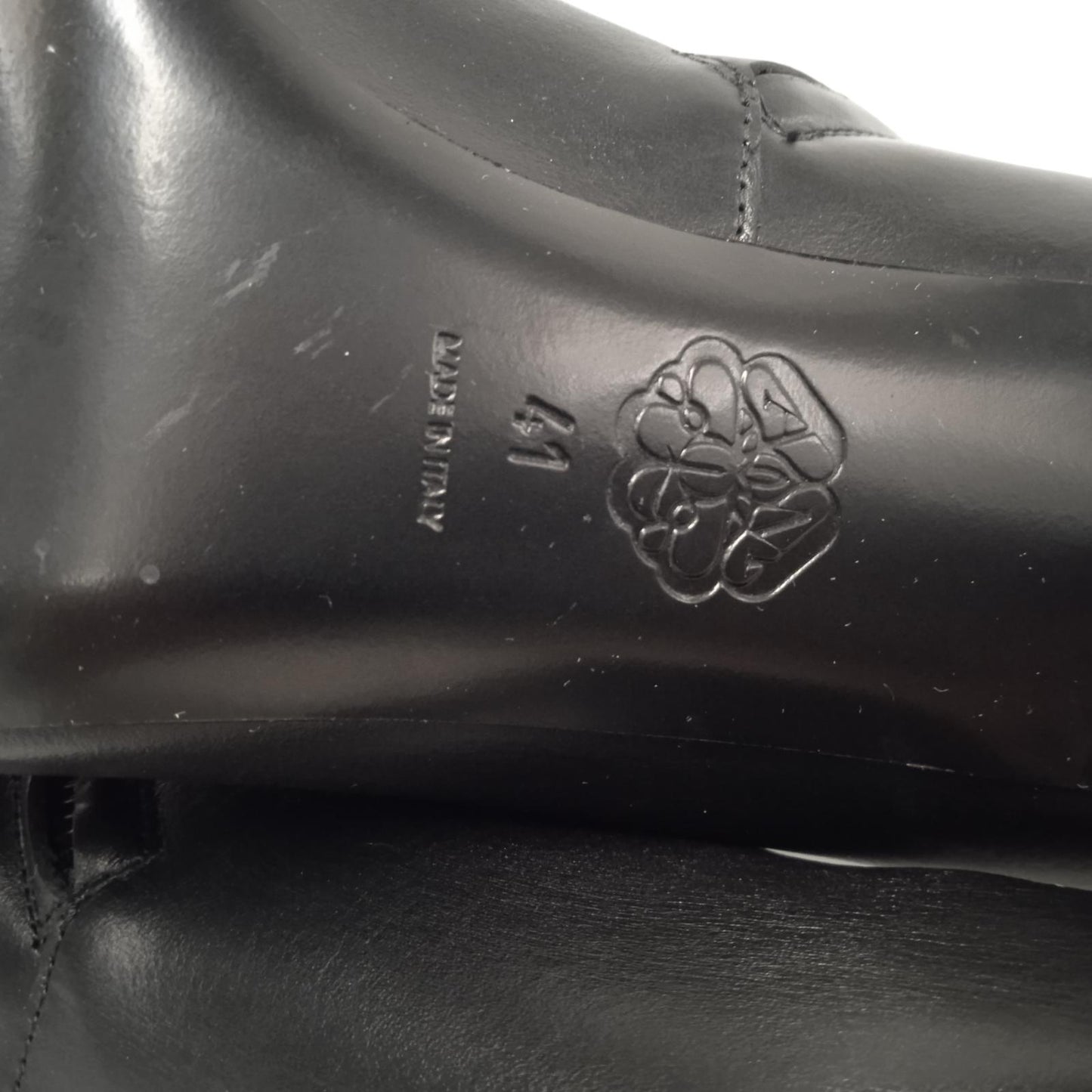 ALEXANDER MCQUEEN Ladies Black Leather Punk 60 Ankle Boots EU41 UK8 RRP790 NEW