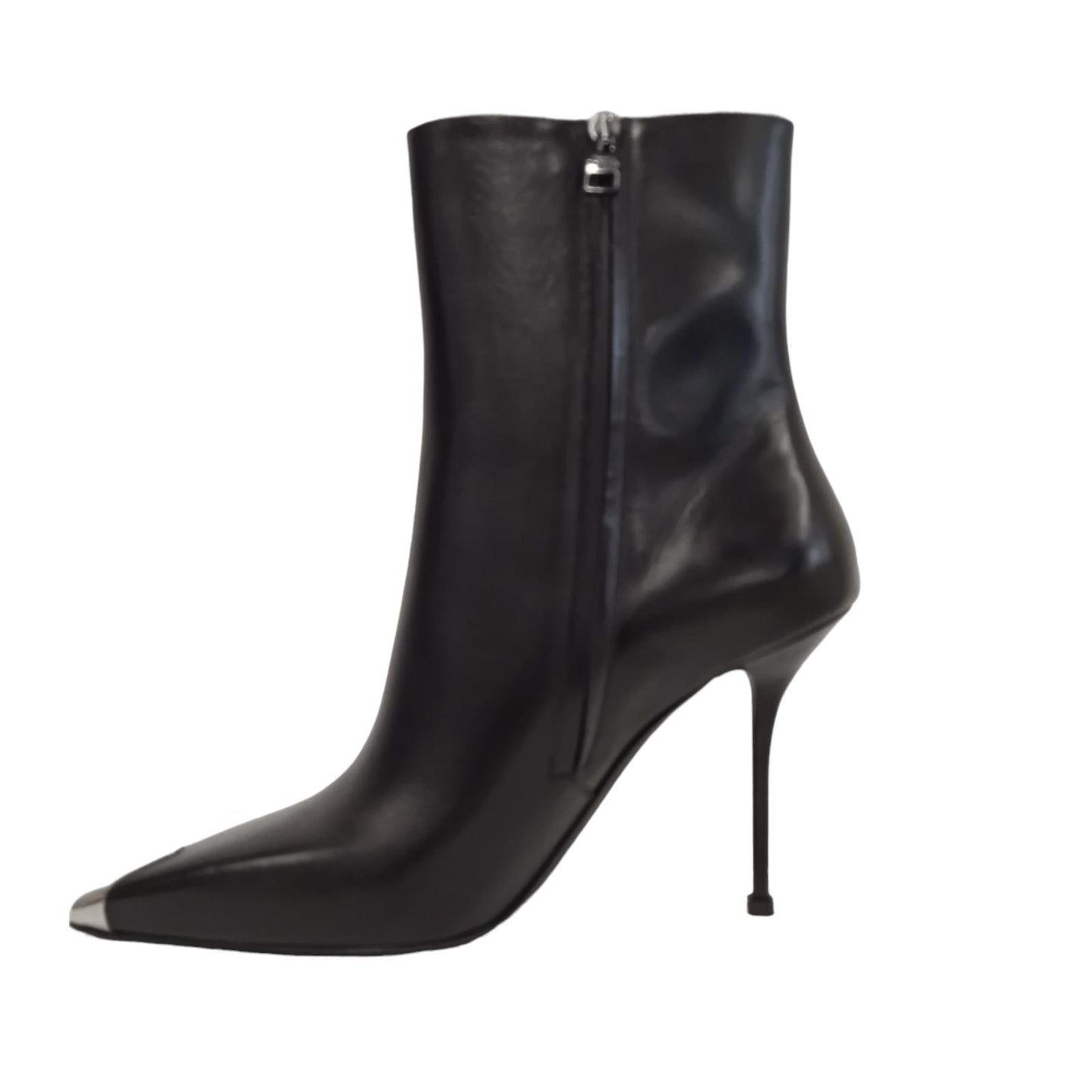 ALEXANDER MCQUEEN Ladies Black Leather Punk 90 Ankle Boots EU41 UK8 RRP790 NEW