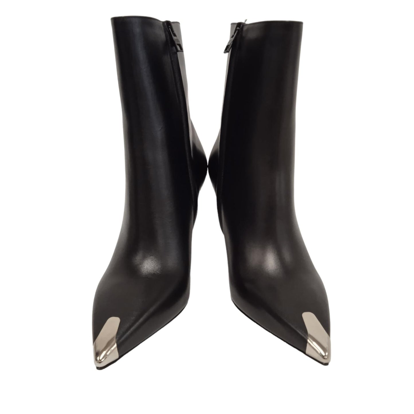 ALEXANDER MCQUEEN Ladies Black Leather Punk 90 Ankle Boots EU41 UK8 RRP790 NEW