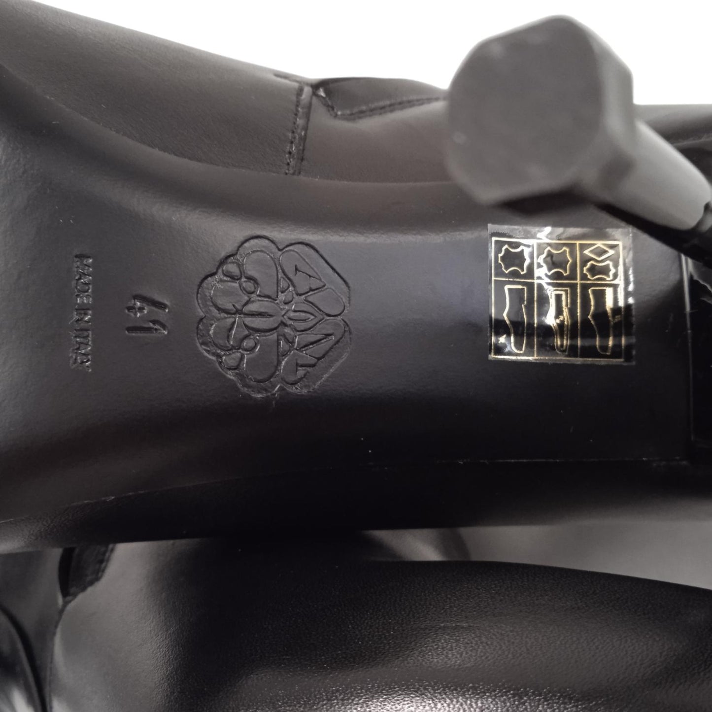 ALEXANDER MCQUEEN Ladies Black Leather Punk 90 Ankle Boots EU41 UK8 RRP790 NEW