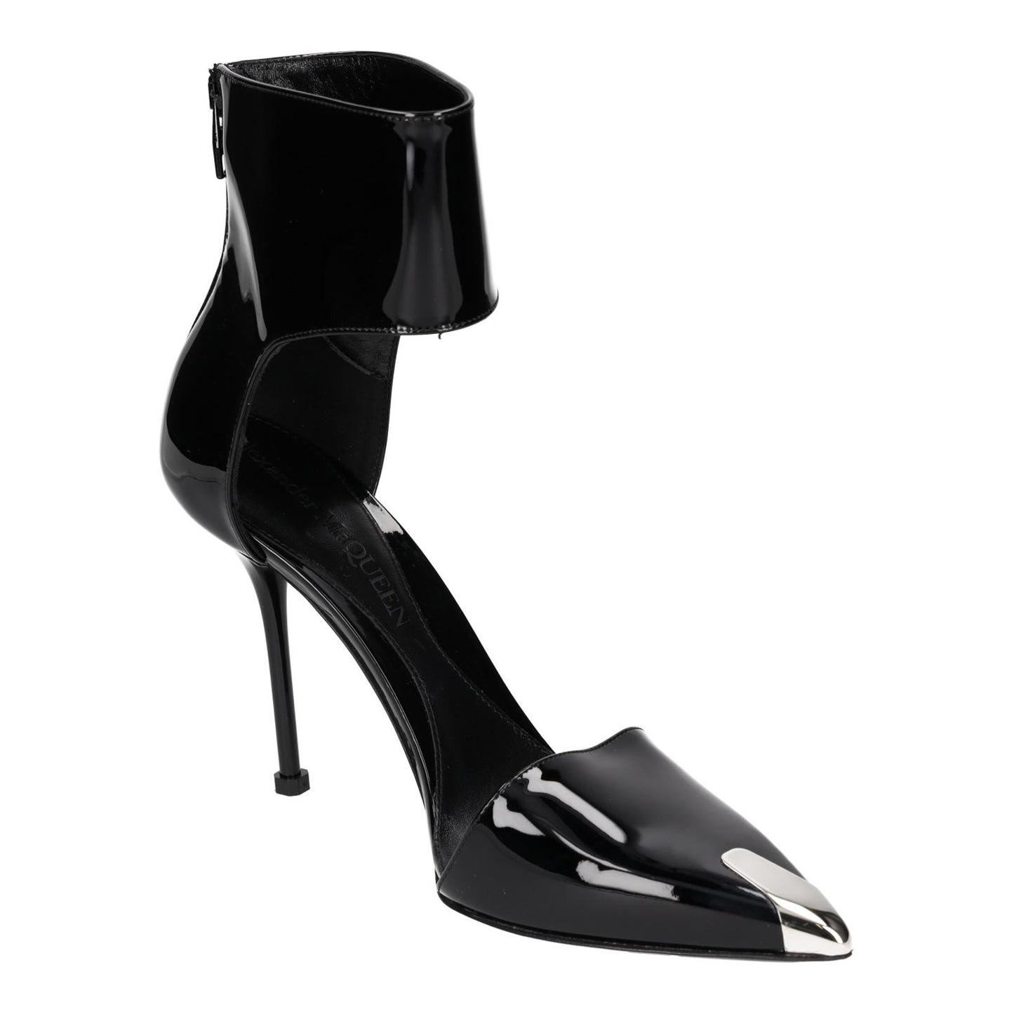 ALEXANDER MCQUEEN Black Patent Punk Pumps Heels Size UK6 EU39 NEW RRP 690